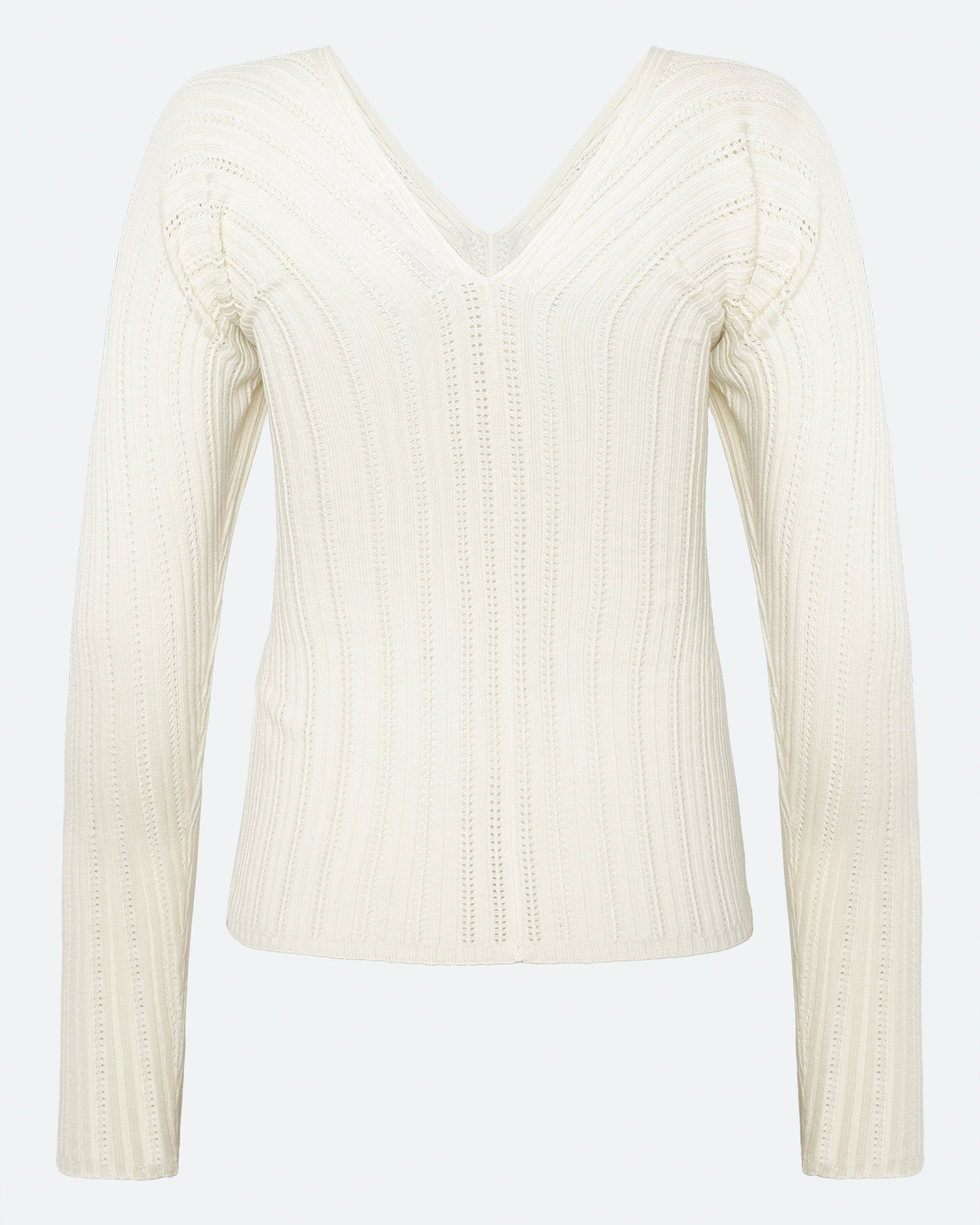 minimum female Sofia striktrøje 4268 Jumper 0011 Butter Cream