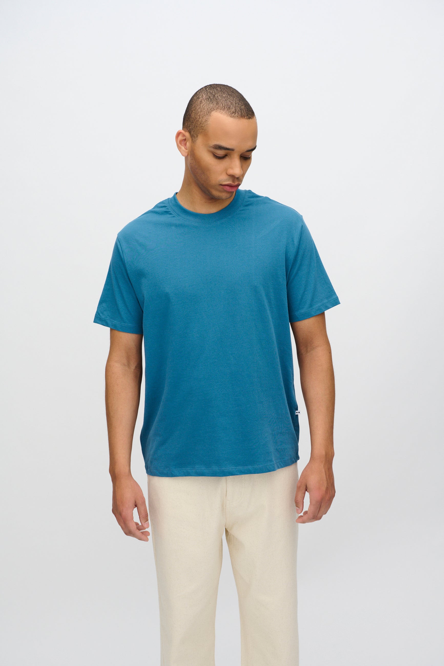minimum male Aarhus kortærmet t-shirt G029 GOTS Short Sleeved T-shirt 2340 Blue Ashes