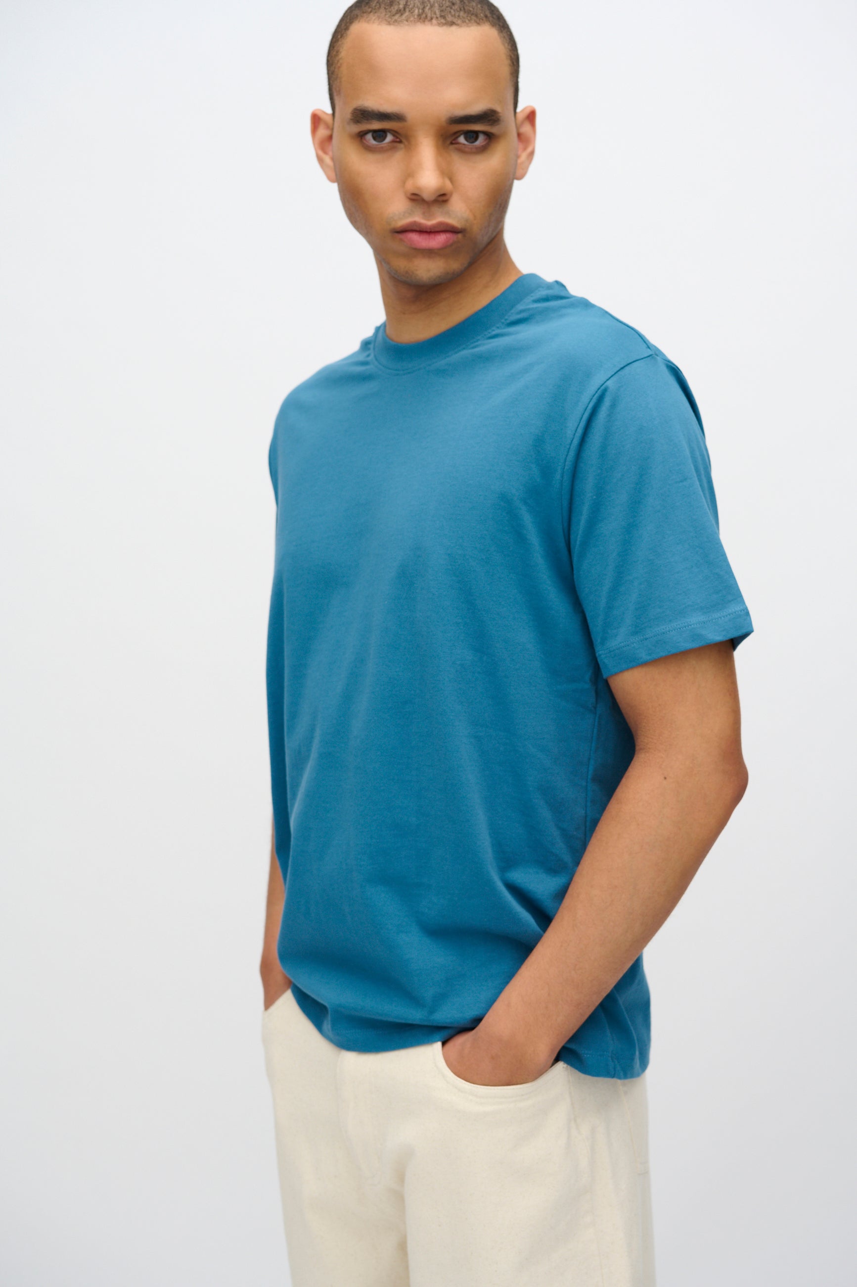 minimum male Aarhus kortærmet t-shirt G029 GOTS Short Sleeved T-shirt 2340 Blue Ashes