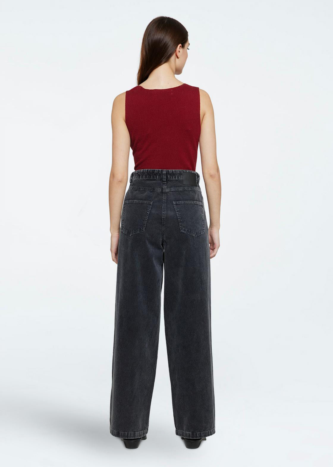 minimum female Aiyas corduroy 4356 Casual Pants 980 Dark Grey