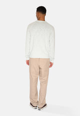 minimum male Alfredo reg striktrøje 4178 Jumper 4706 Gray Mist