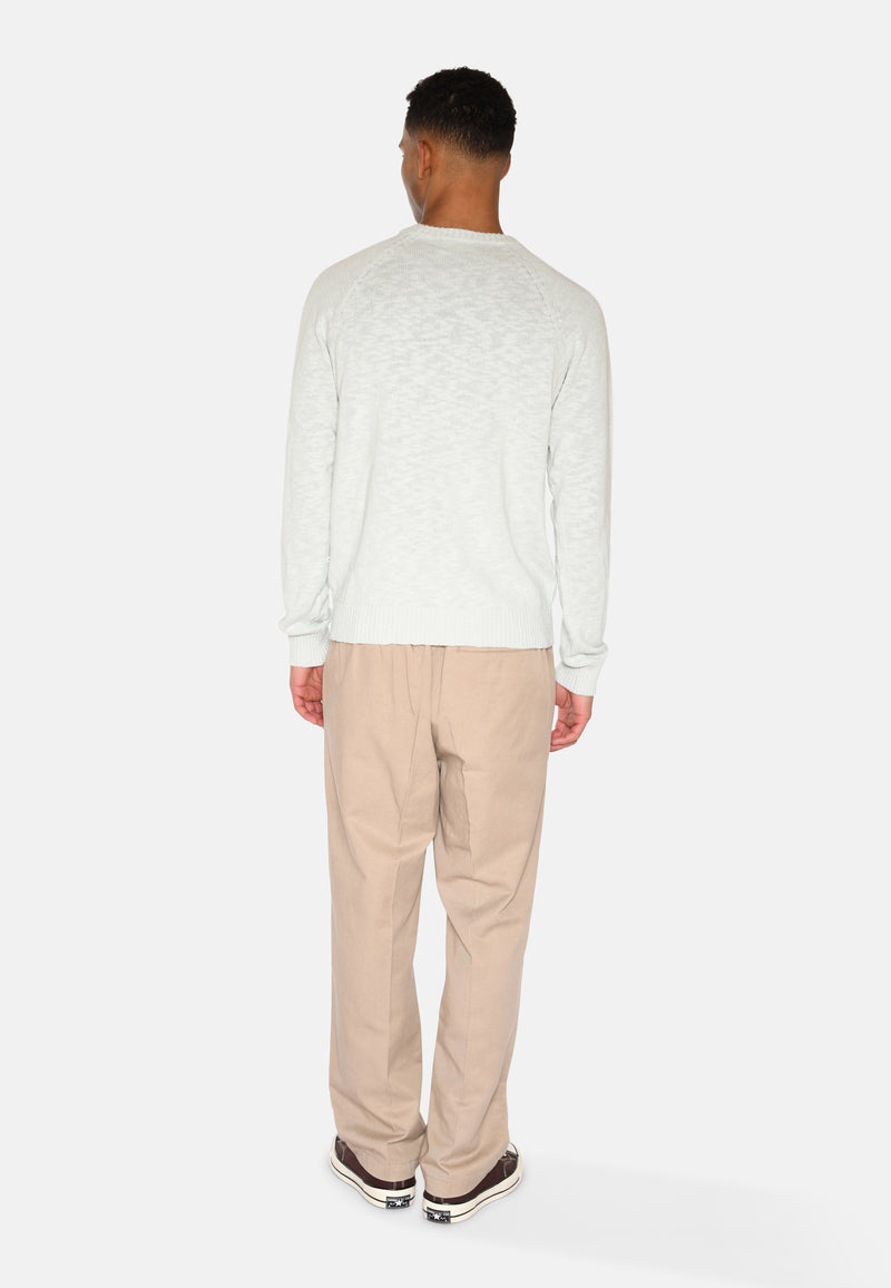 minimum male Alfredo reg striktrøje 4178 Jumper 4706 Gray Mist