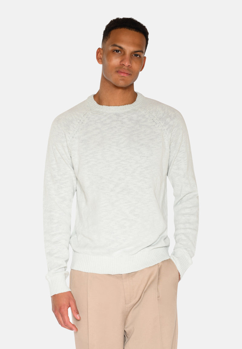 minimum male Alfredo reg striktrøje 4178 Jumper 4706 Gray Mist