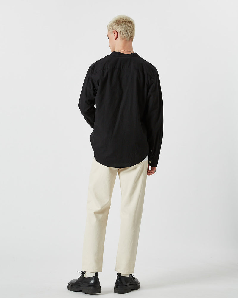 minimum male Anholt 2.0 0063 Long Sleeved Shirt 999M Black/Grey Melange