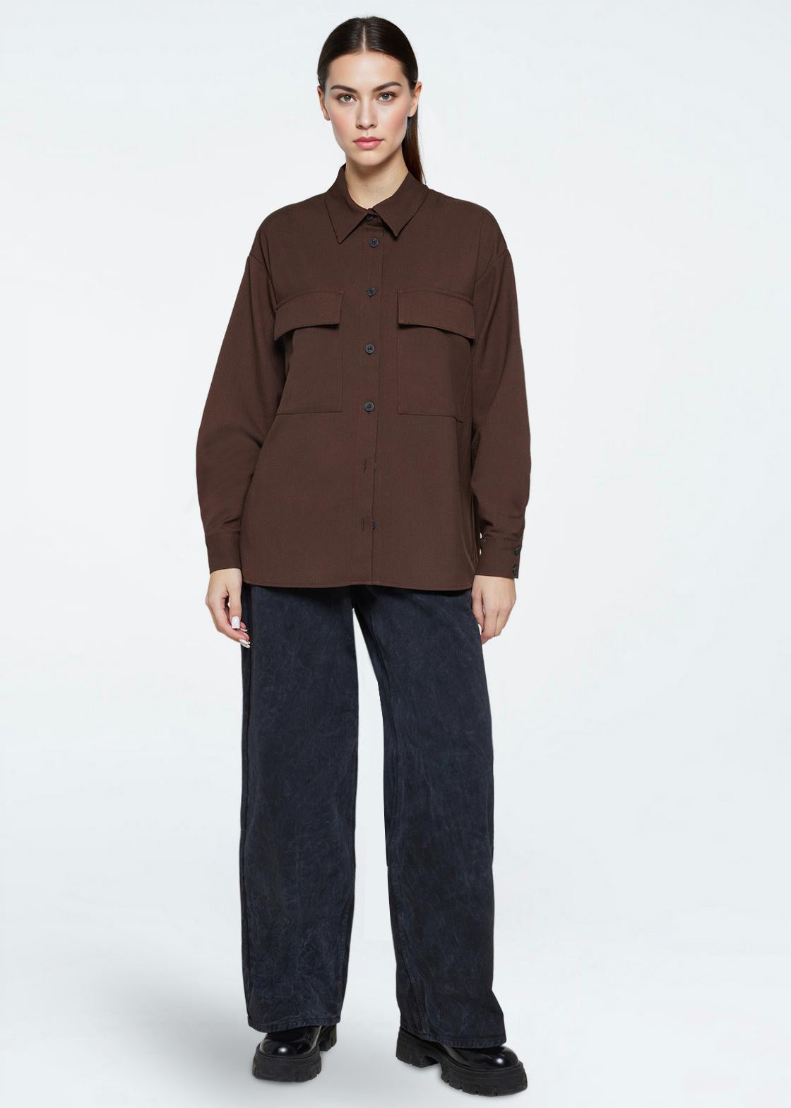 minimum female Astrids 3737 Long Sleeved Shirt 1619 Fudge