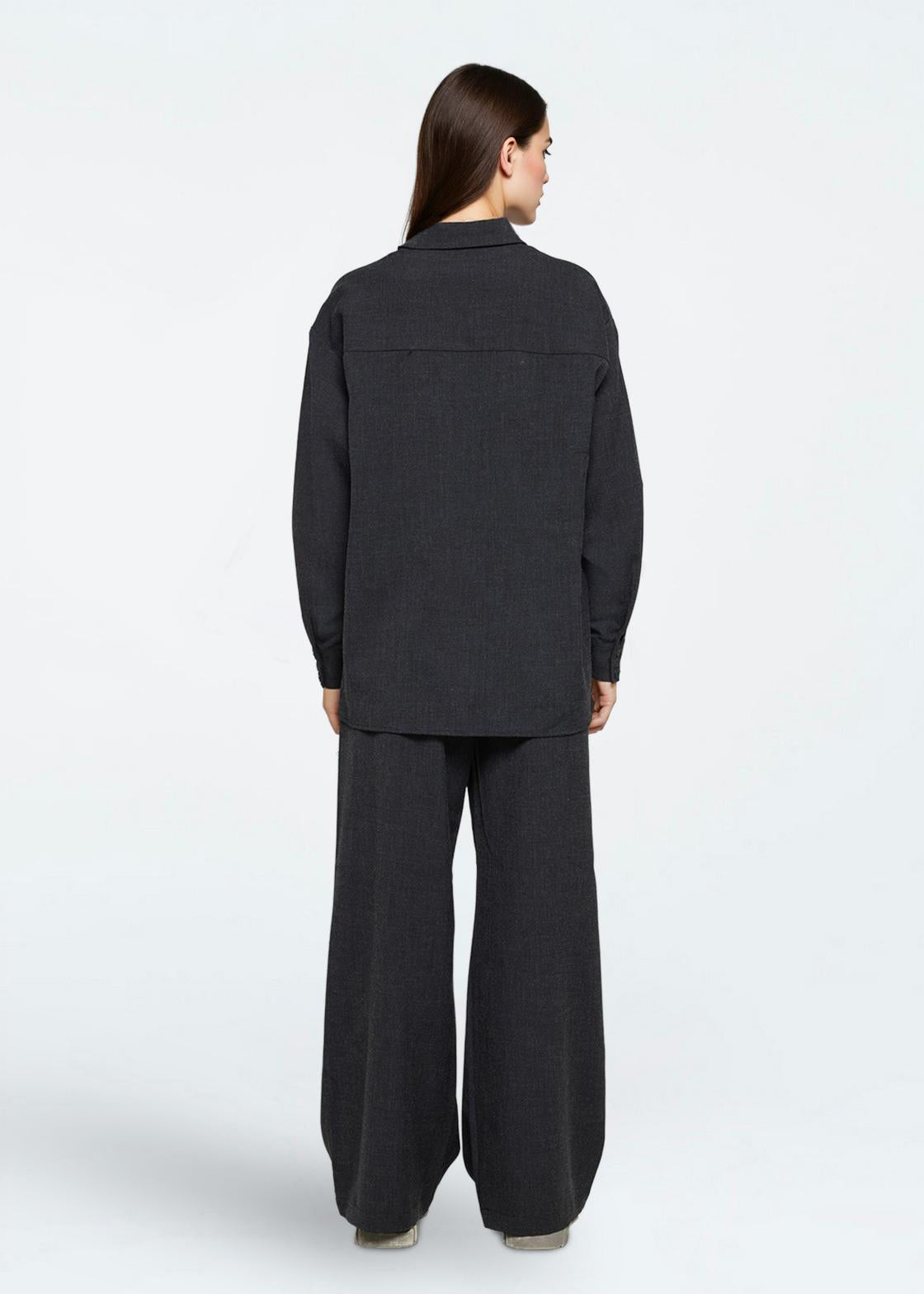 minimum female Astrids 3737 Long Sleeved Shirt 980M Dark Grey Melange