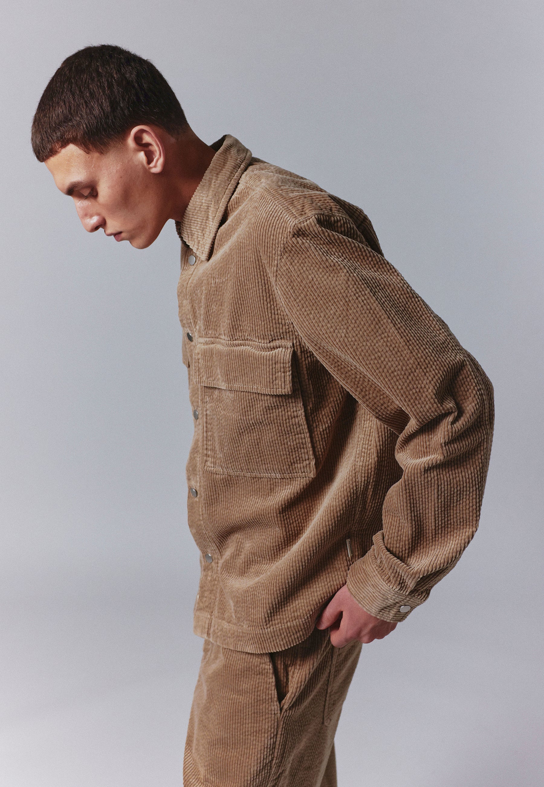 minimum male Cage Overshirt 3929 Overshirt 1609 Greige