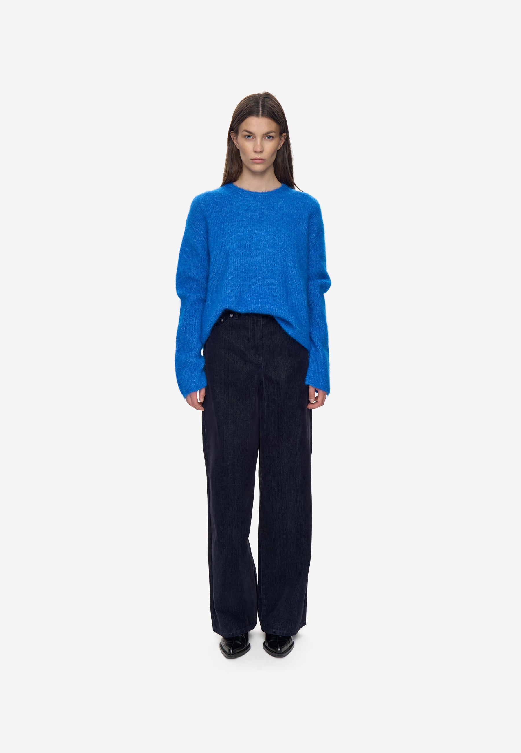 minimum female Calaha striktrøje 9965 Jumper 4148 Victoria Blue