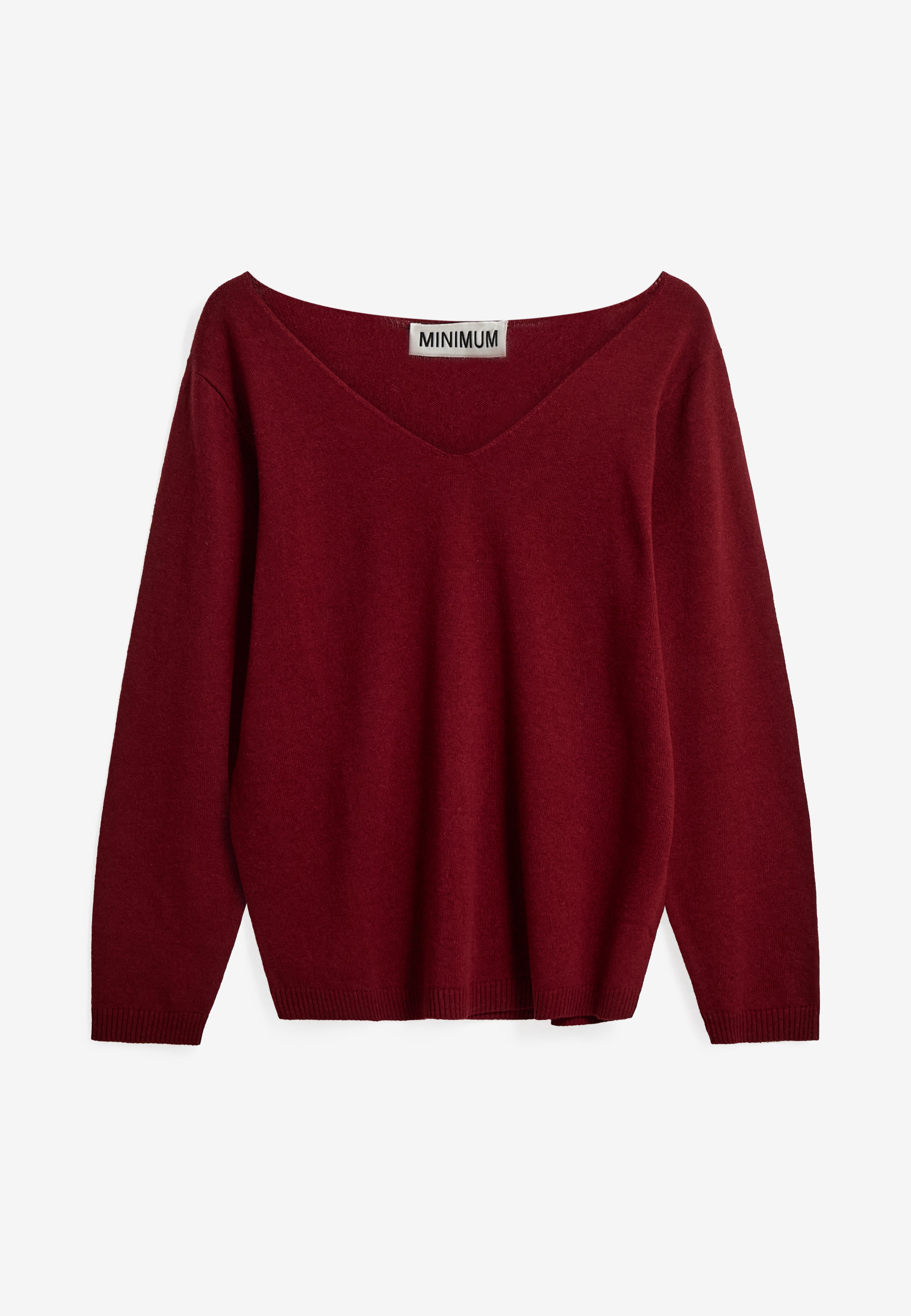 minimum female Codas 3801 Striktrøje Jumper 1534 Merlot