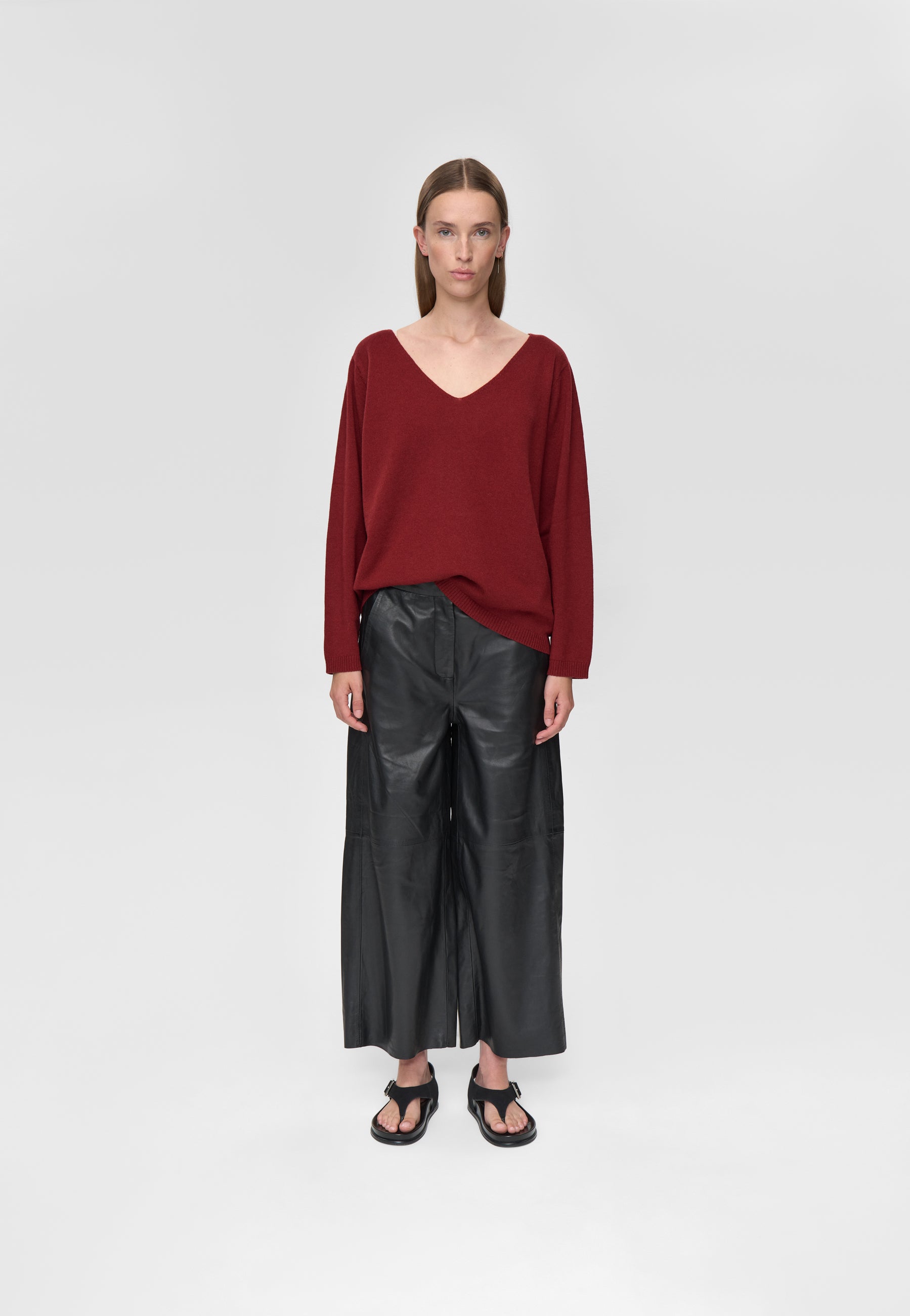 minimum female Codas 3801 Striktrøje Jumper 1534 Merlot