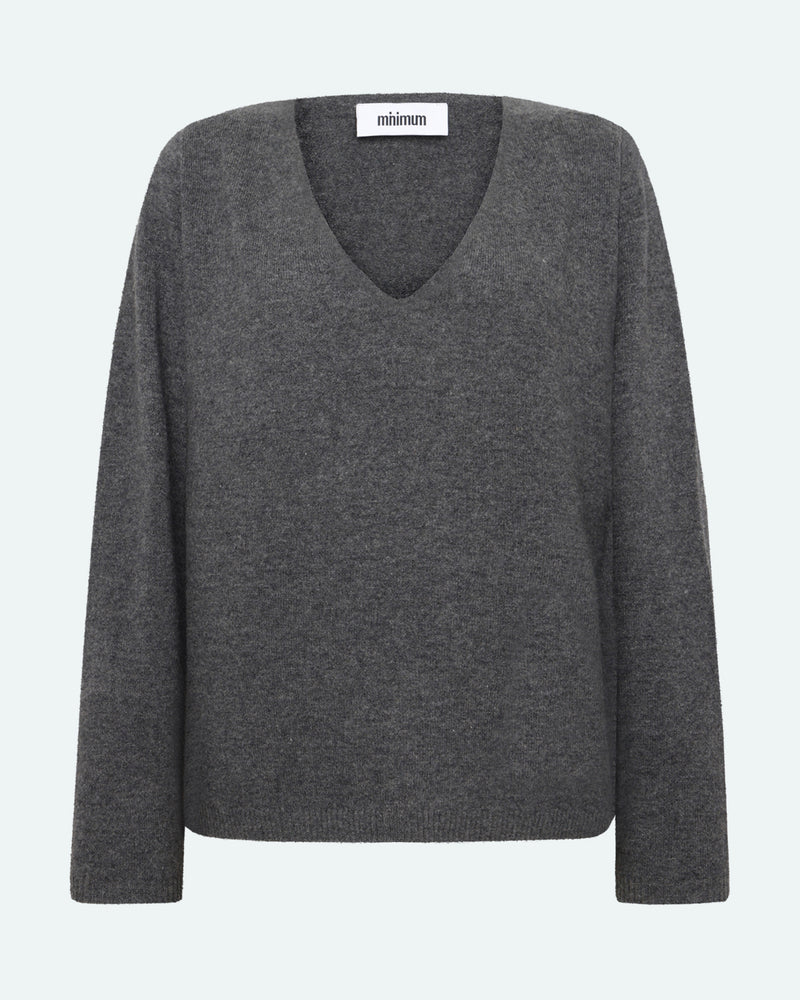 minimum female Codas 3801 Striktrøje Jumper 960M Grey Melange