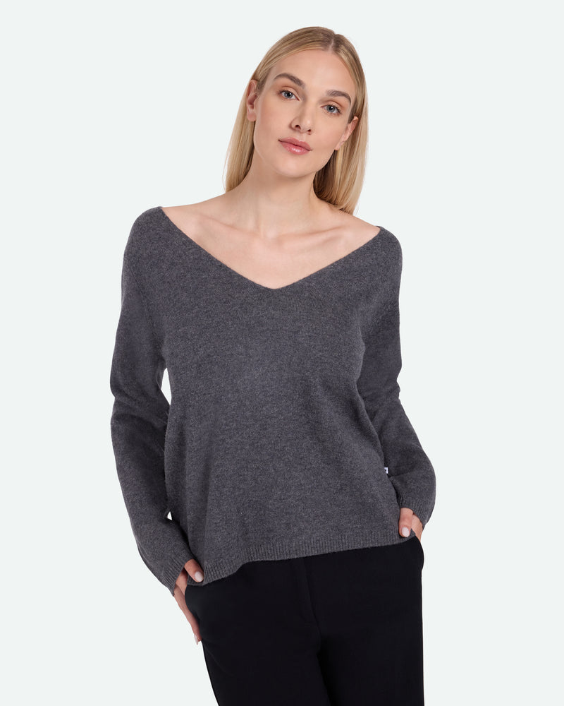 minimum female Codas 3801 Striktrøje Jumper 960M Grey Melange