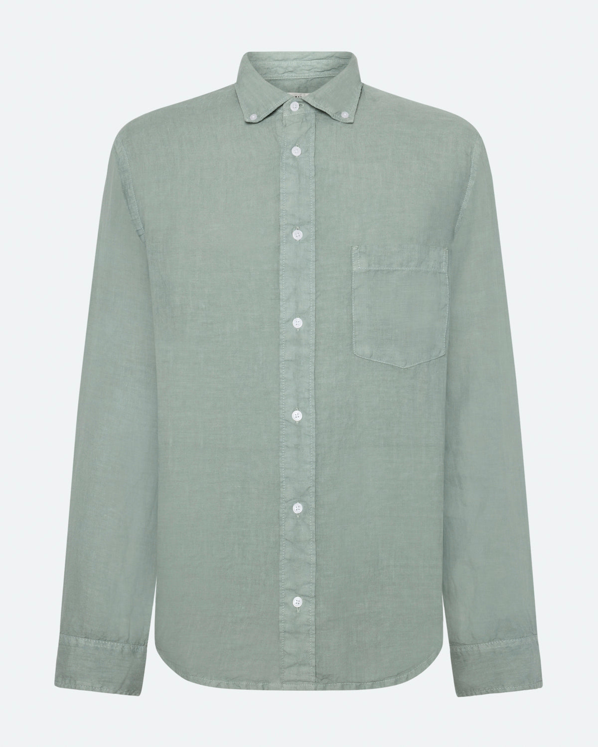 minimum male Colt langærmet reg hørskjorte 4115 Long Sleeved Shirt 4706 Gray Mist