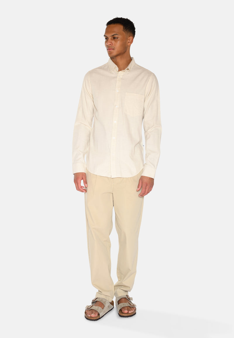 minimum male Colt langærmet reg skjorte 0063 Long Sleeved Shirt 0608 Coco Milk