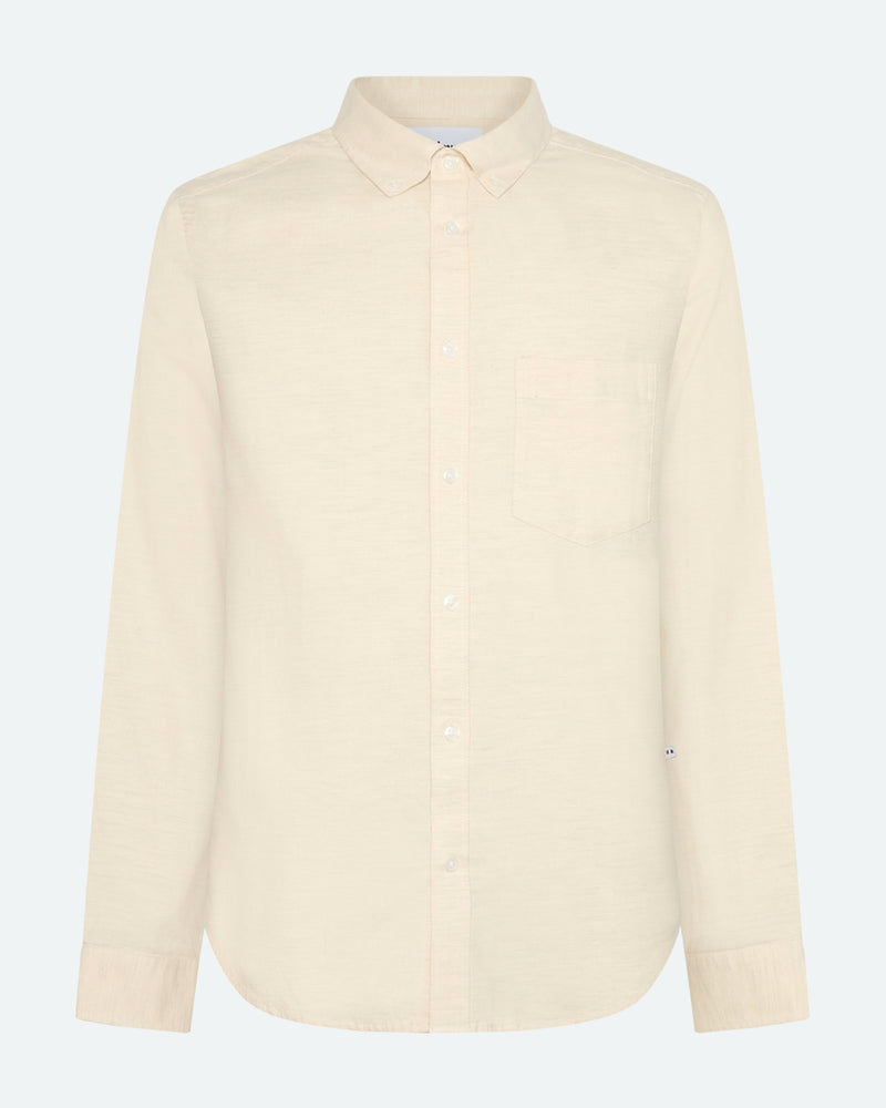 minimum male Colt langærmet reg skjorte 0063 Long Sleeved Shirt 0608 Coco Milk