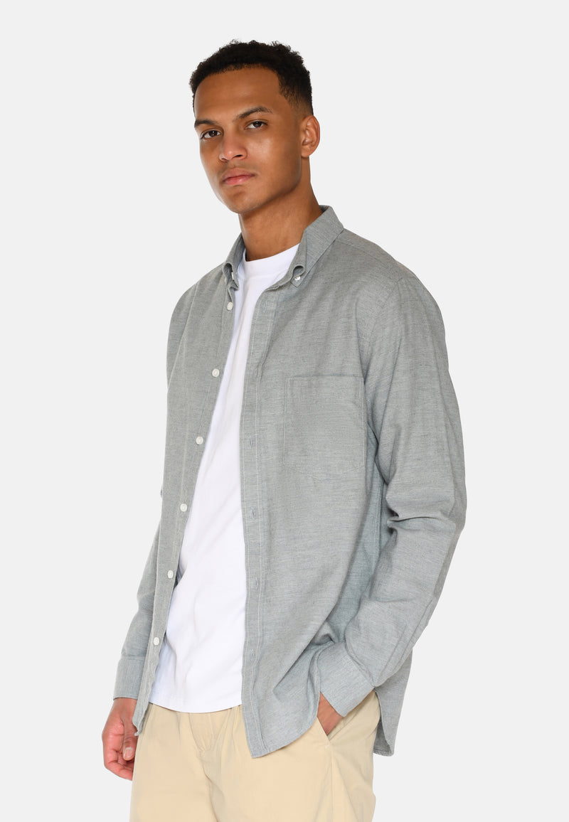 minimum male Colt langærmet reg skjorte 0063 Long Sleeved Shirt 4706 Gray Mist