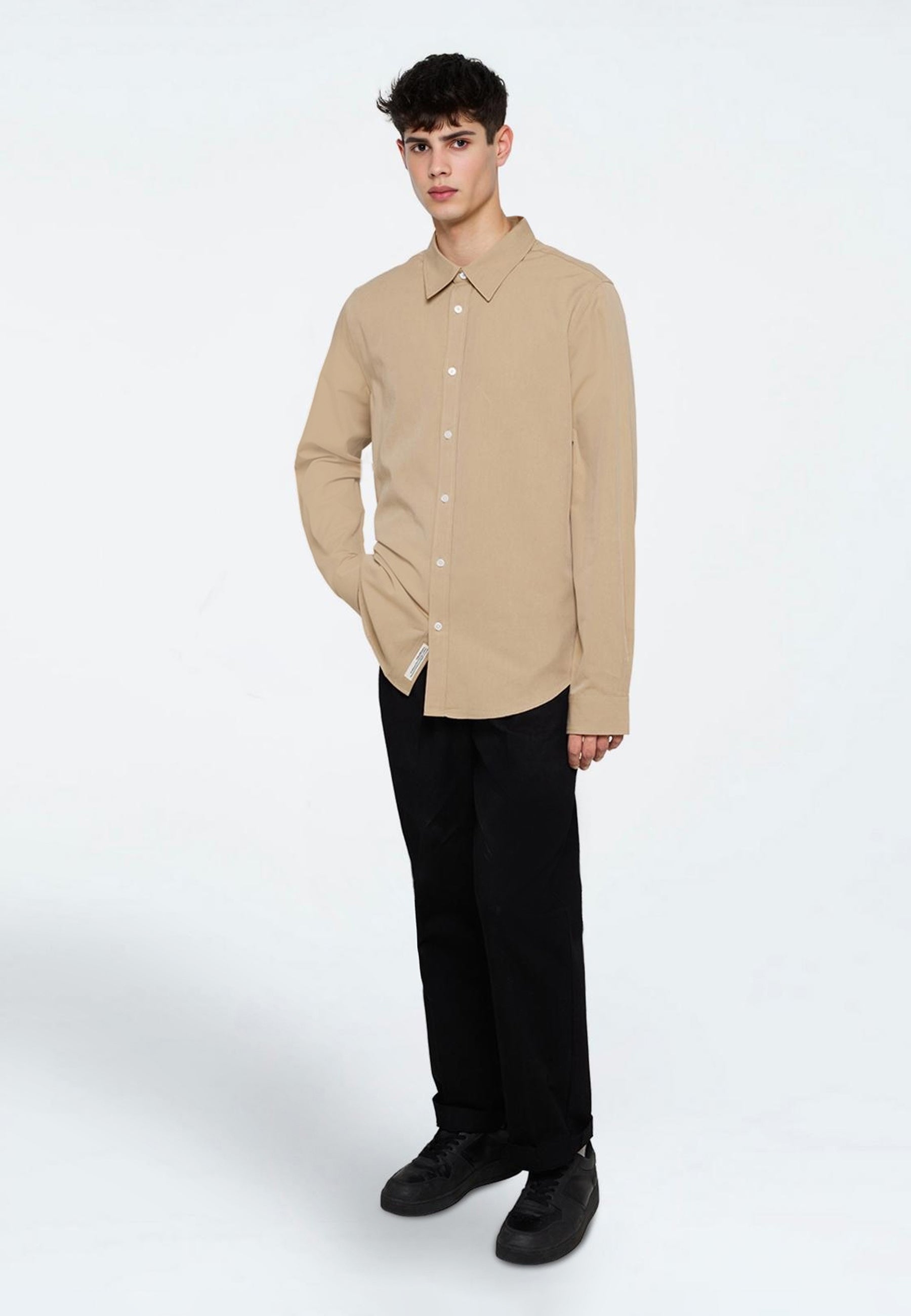 minimum male Colt langærmet skjorte 3758 Long Sleeved Shirt 1109 Chinchilla