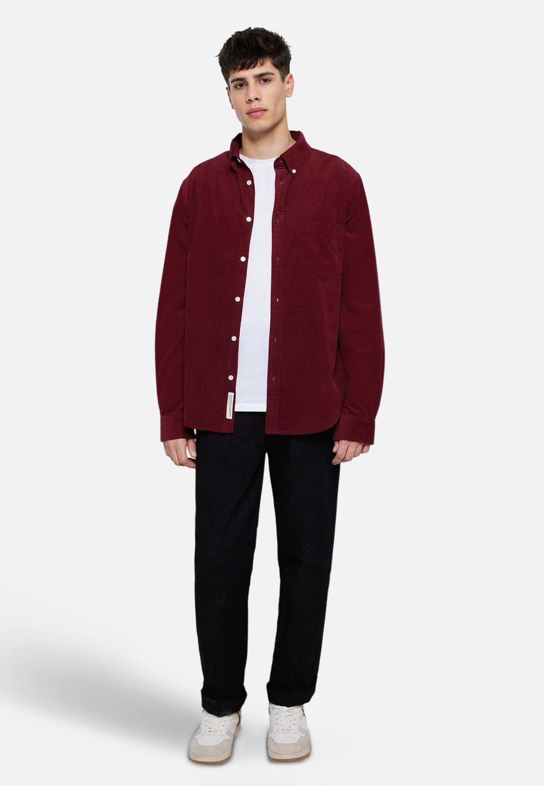 minimum male Colt langærmet skjorte 3758 Long Sleeved Shirt 1534 Merlot