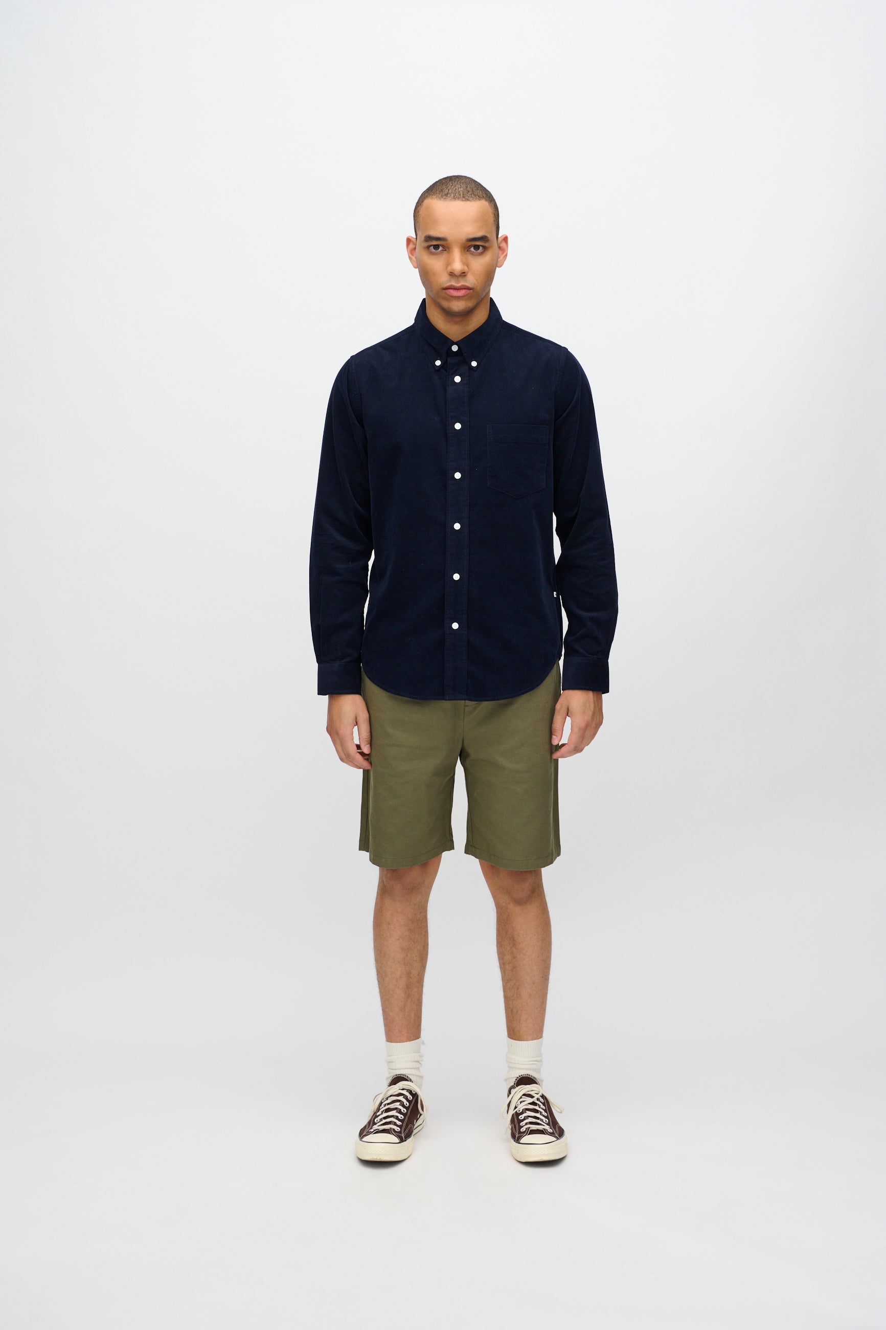 minimum male Colt langærmet skjorte 3758 Long Sleeved Shirt 687 Navy Blazer