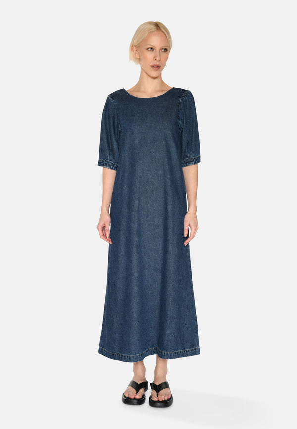 minimum female Dalila denimkjole 4181 Midi Dress 1002 Medium Blue