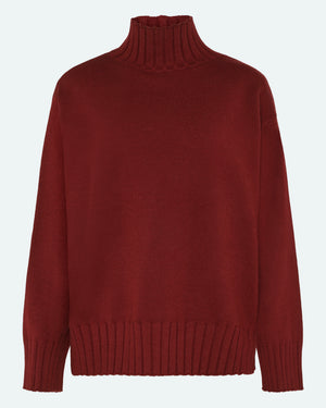 minimum female Darcys 3448 Striktrøje Turtleneck 1534 Merlot