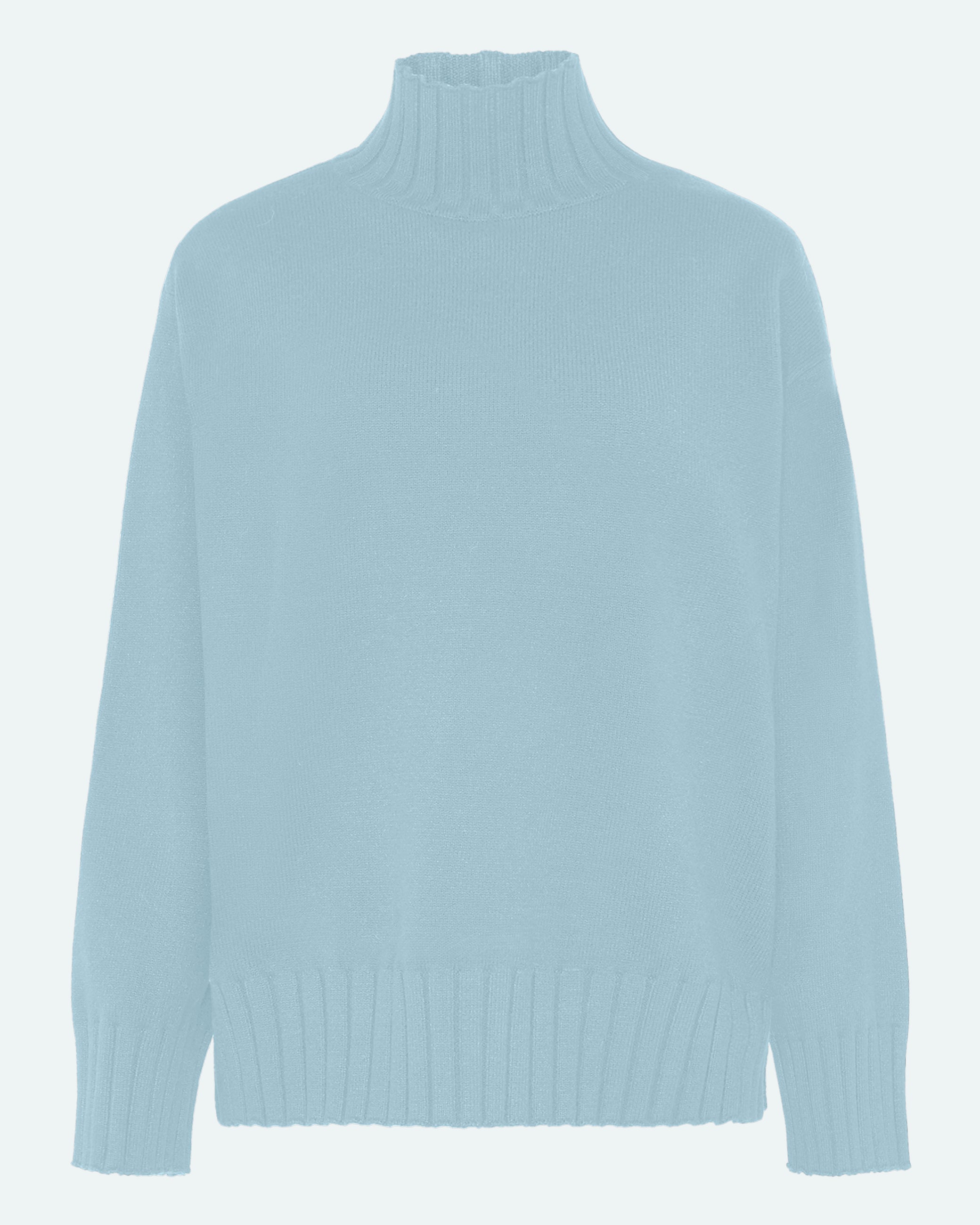 minimum female Darcys 3448 Striktrøje Turtleneck 4307 Winter Sky