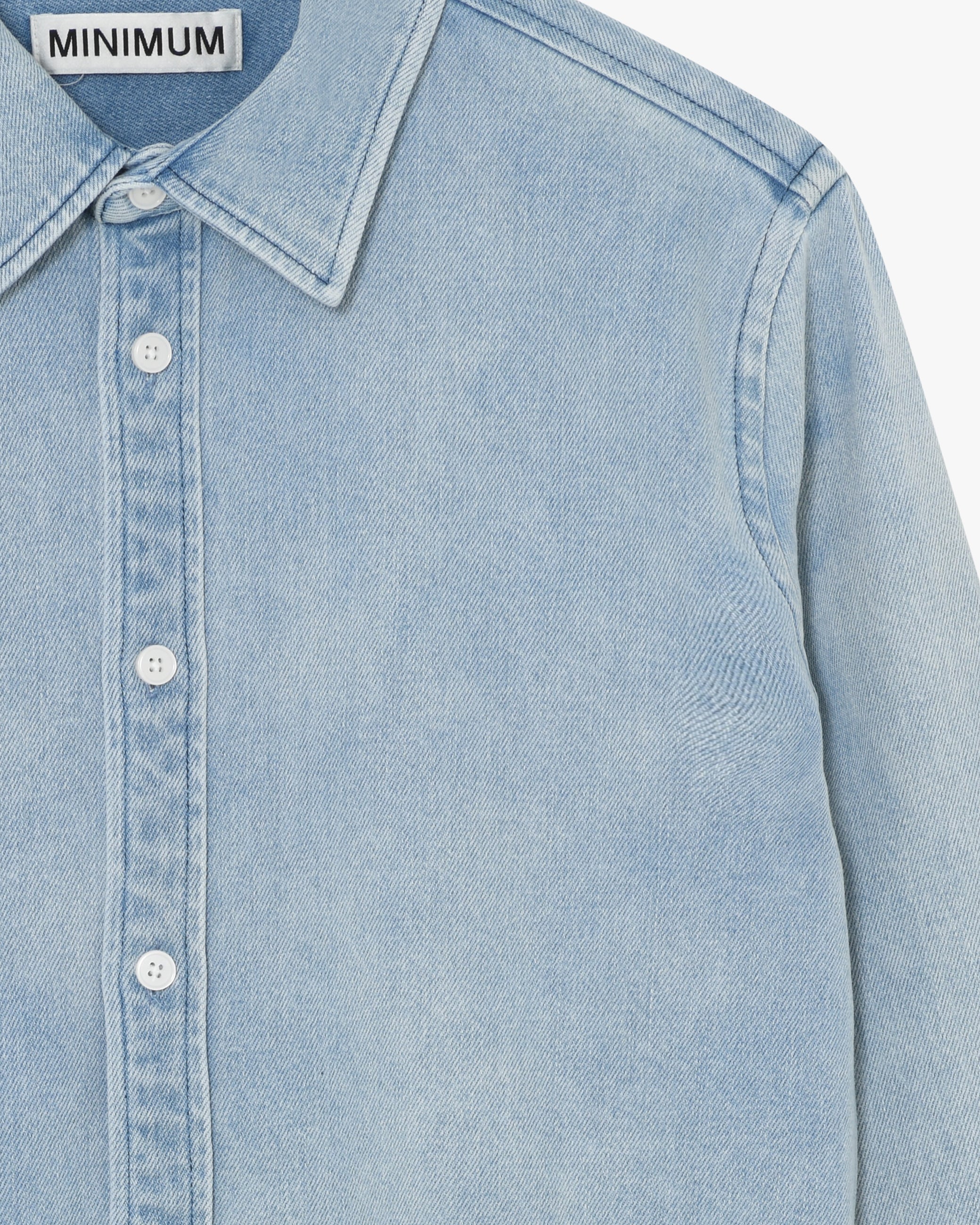 minimum male Douglas Denim Shirt 4512 Long Sleeved Shirt 1001 Light Blue