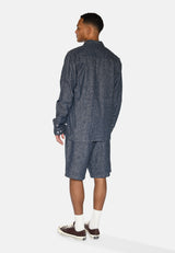 minimum male Douglas denimskjorte 4128 Long Sleeved Shirt 3922 Sky Captain