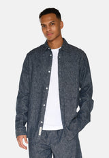 minimum male Douglas denimskjorte 4128 Long Sleeved Shirt 3922 Sky Captain