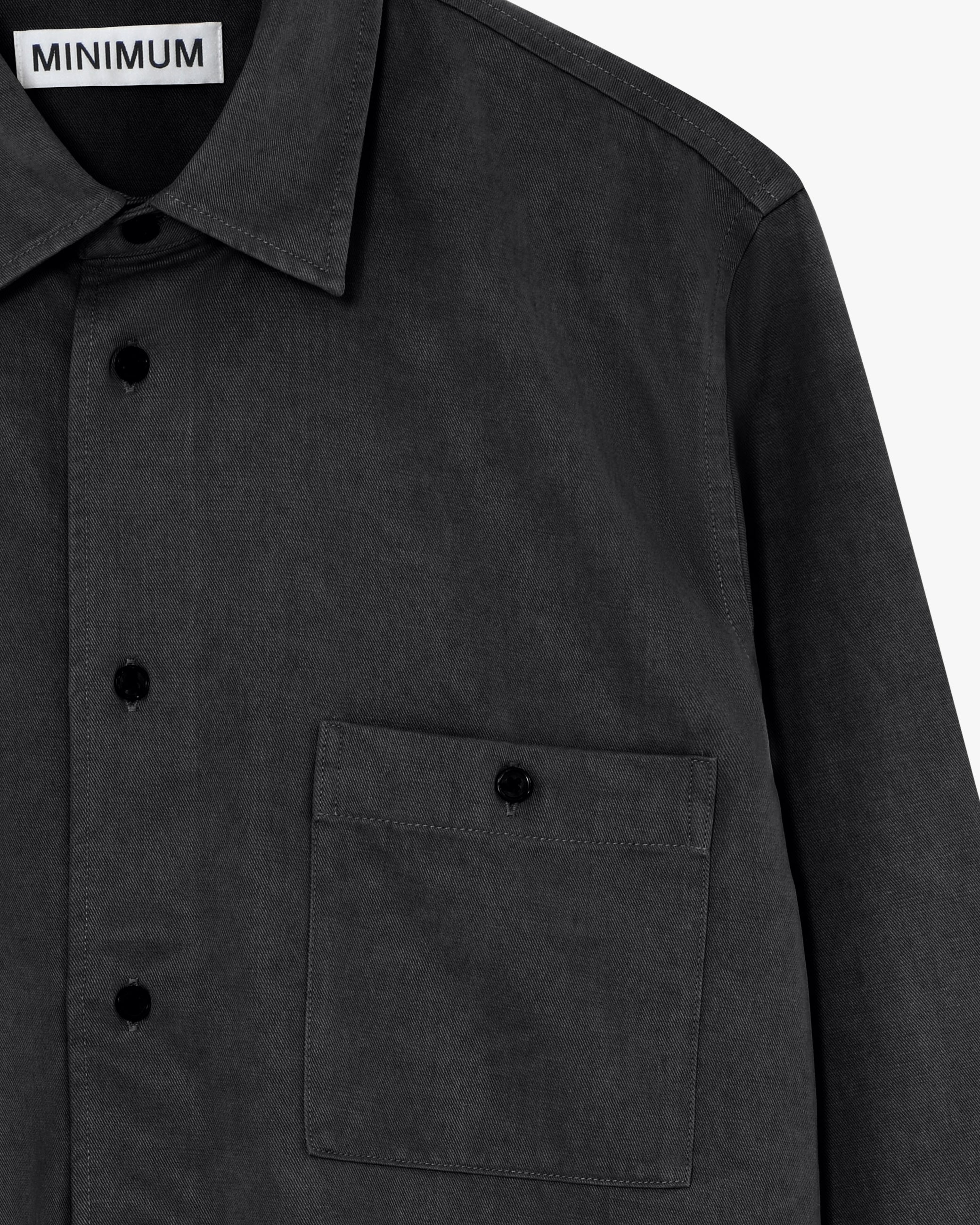 minimum male Duke Shirt 3750 Long Sleeved Shirt 999 Black