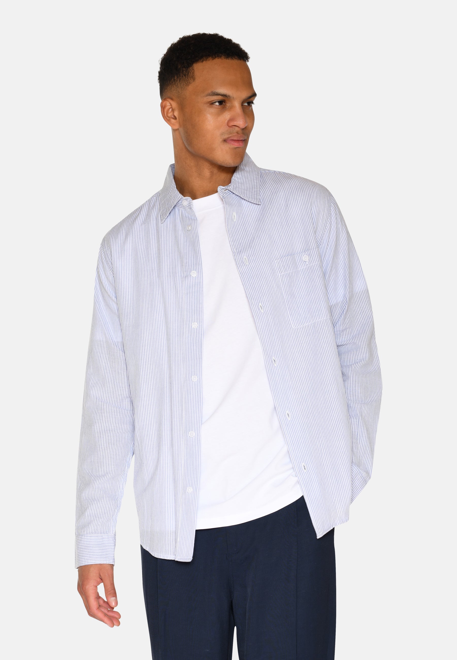 minimum male Duke langærmet skjorte 4278 Long Sleeved Shirt 3922 Sky Captain