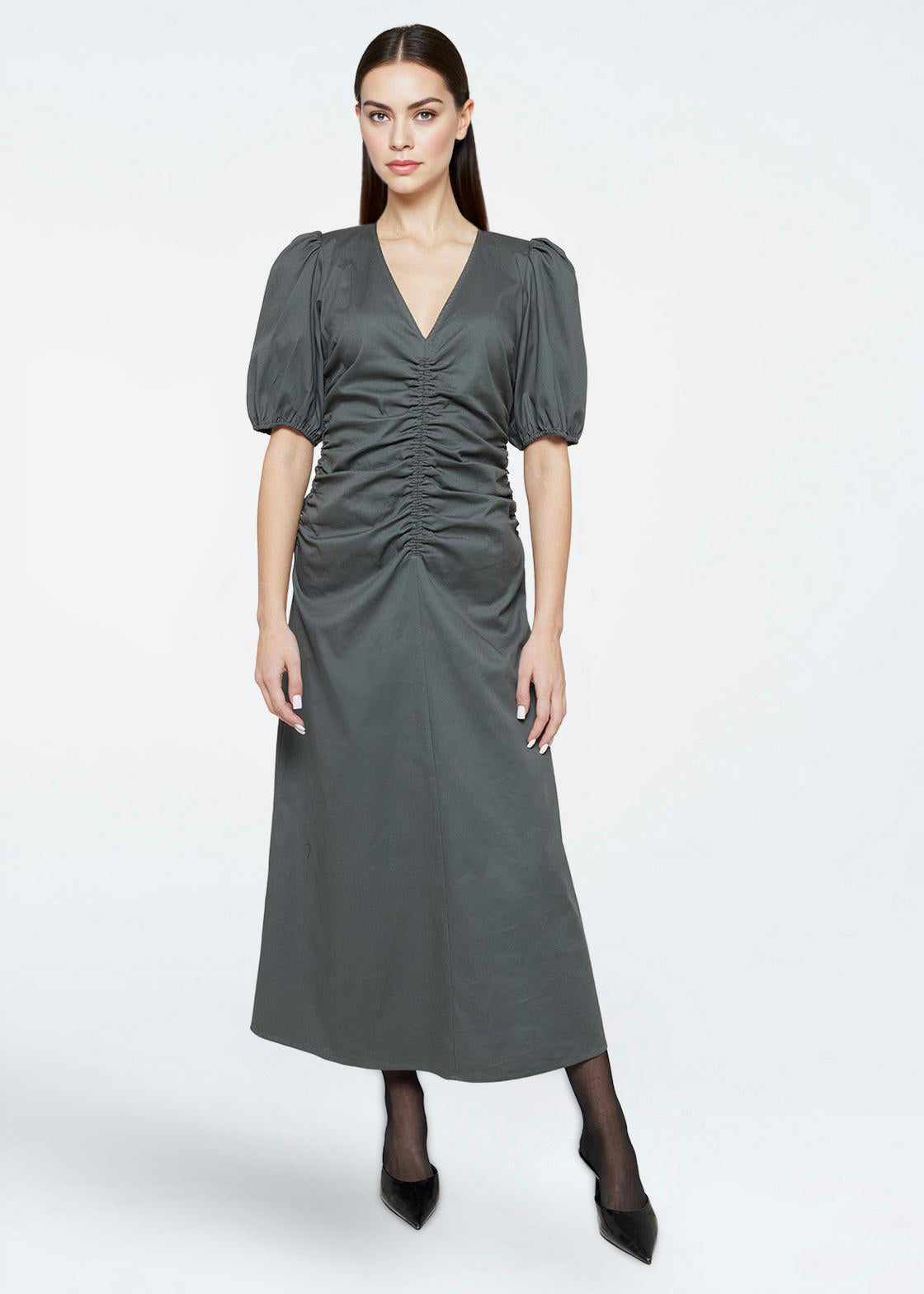 minimum female Dulli 9621 Midi Dress 980 Dark Grey
