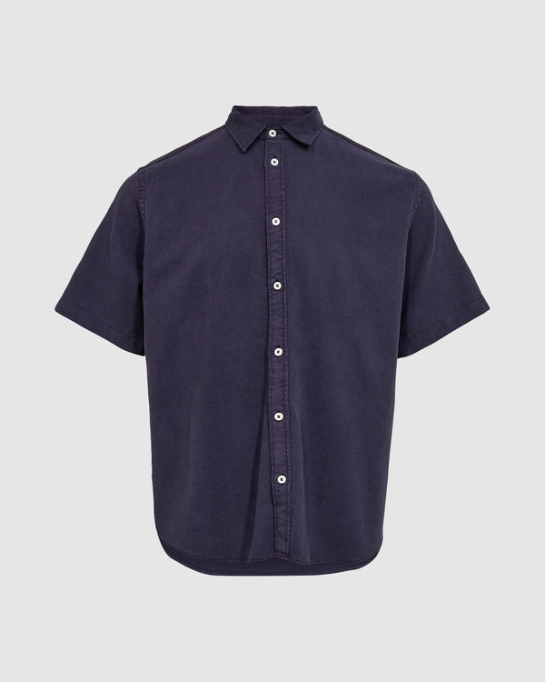 minimum male Eric 9923 Short Sleeved Shirt 3831 Maritime Blue