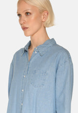 minimum female Fern denimskjorte 4147 Long Sleeved Shirt 1001 Light Blue