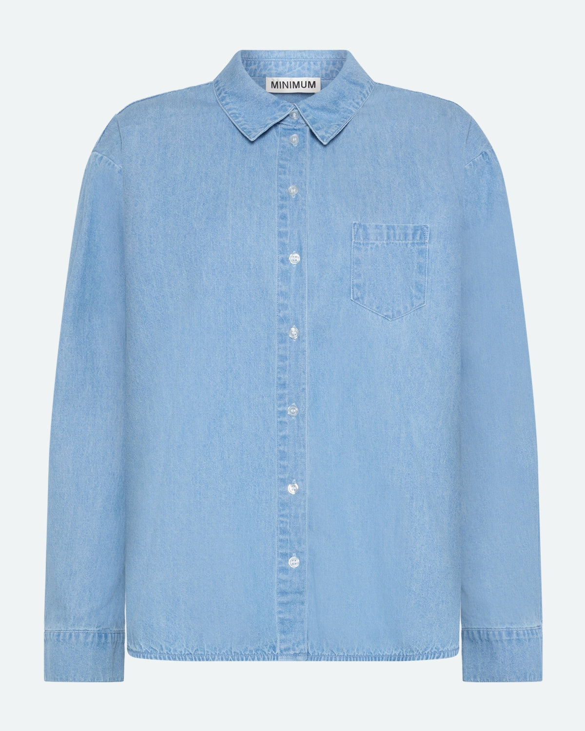 minimum female Fern denimskjorte 4147 Long Sleeved Shirt 1001 Light Blue
