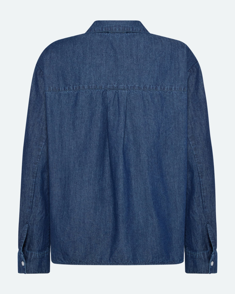 minimum female Fern denimskjorte 4147 Long Sleeved Shirt 1002 Medium Blue