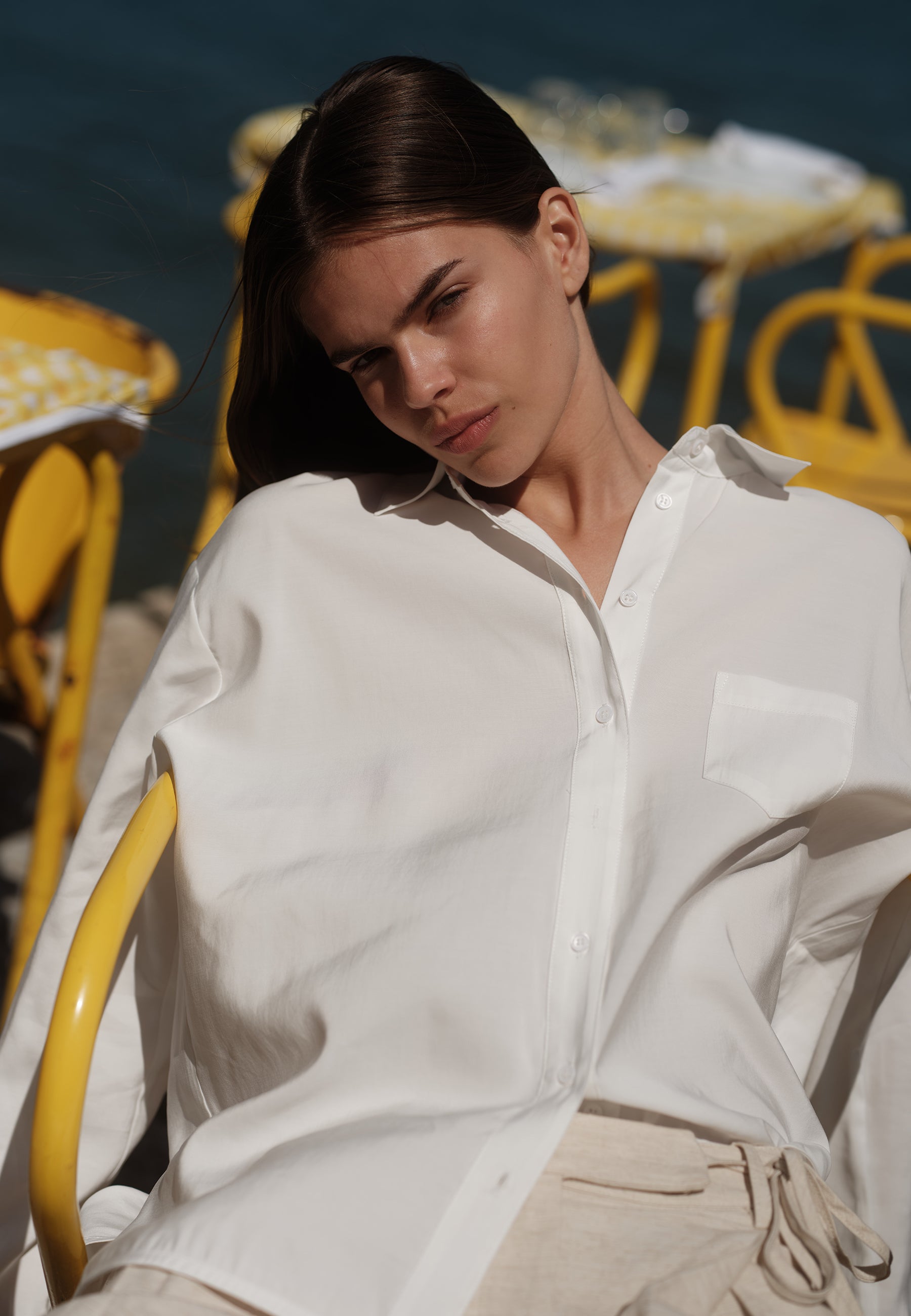 minimum female Fern langærmet skjorte 3780 Long Sleeved Shirt 0608 Coco Milk