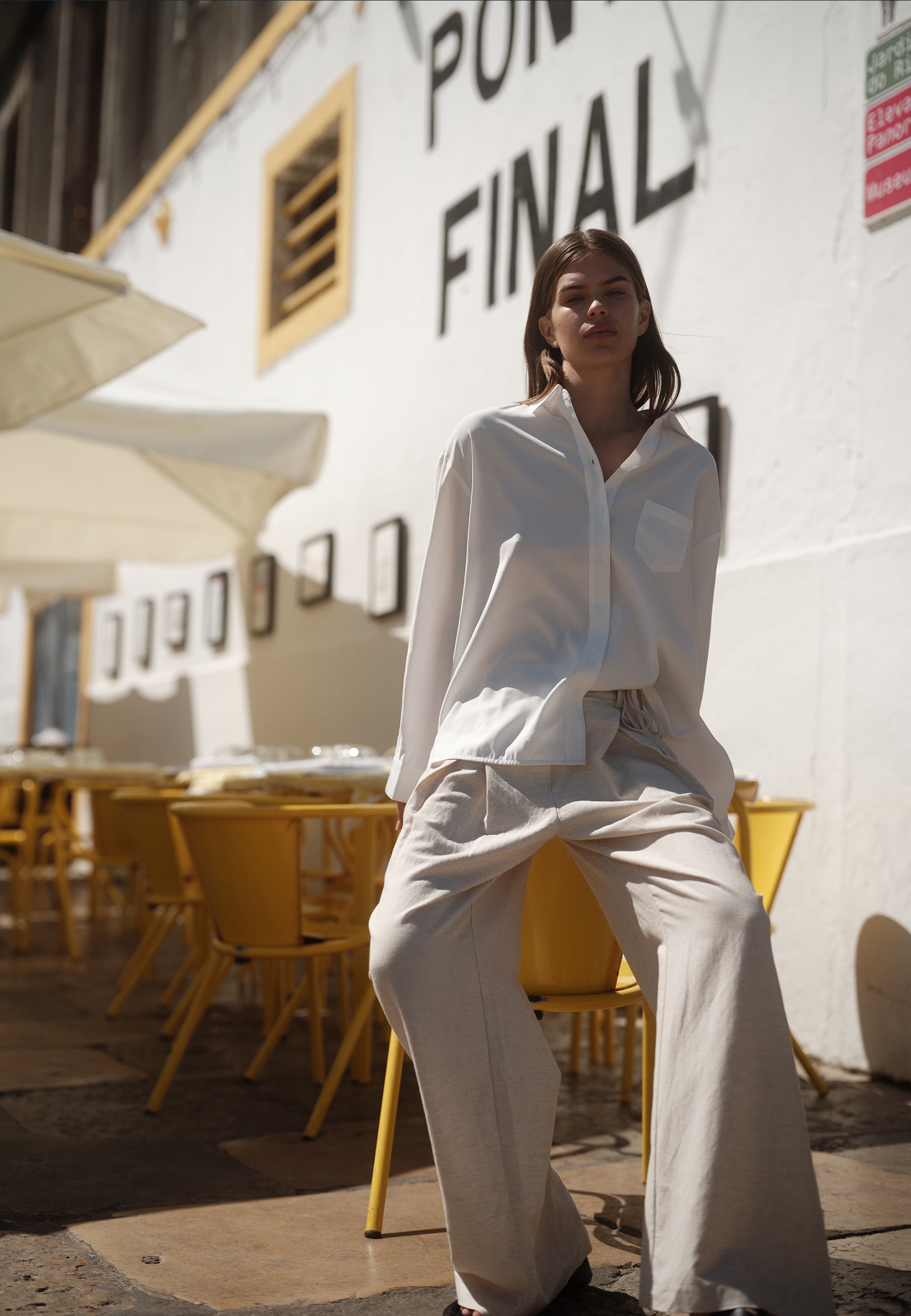 minimum female Fern langærmet skjorte 3780 Long Sleeved Shirt 0608 Coco Milk