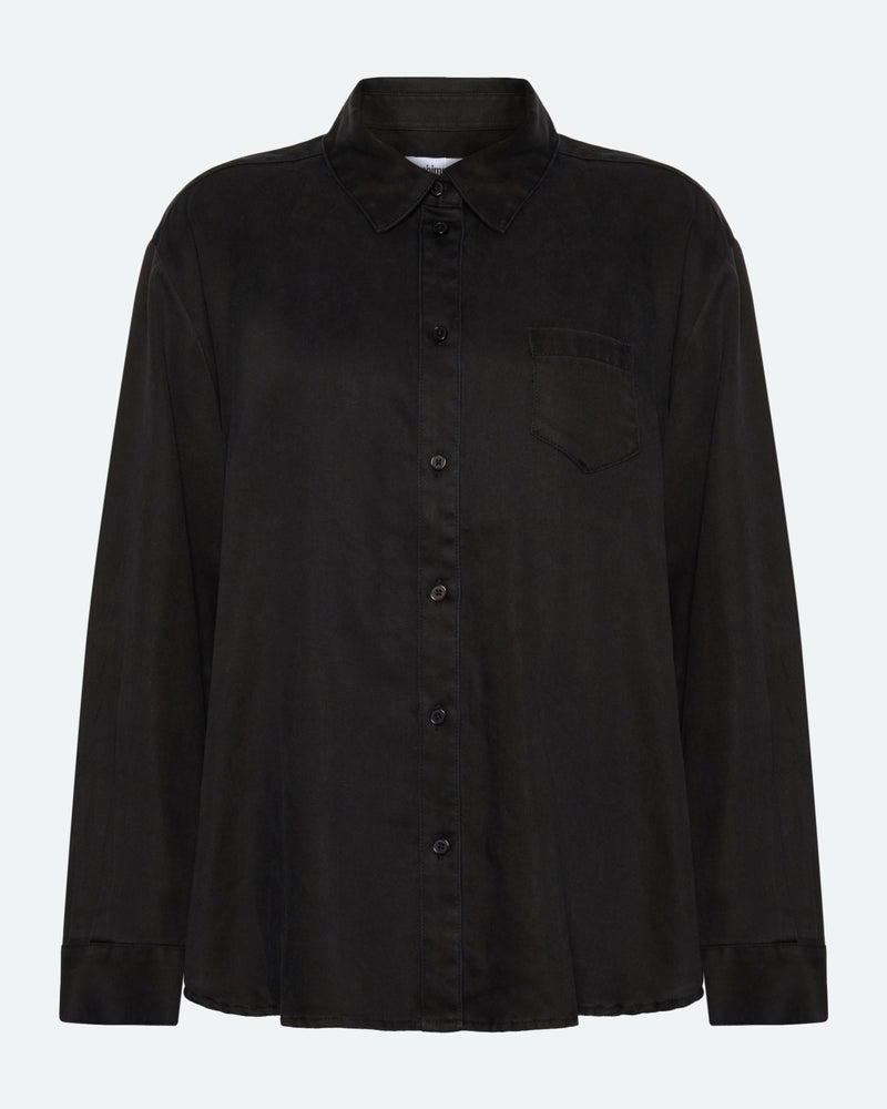 minimum female Fern langærmet skjorte 3859 Long Sleeved Shirt 999 Black