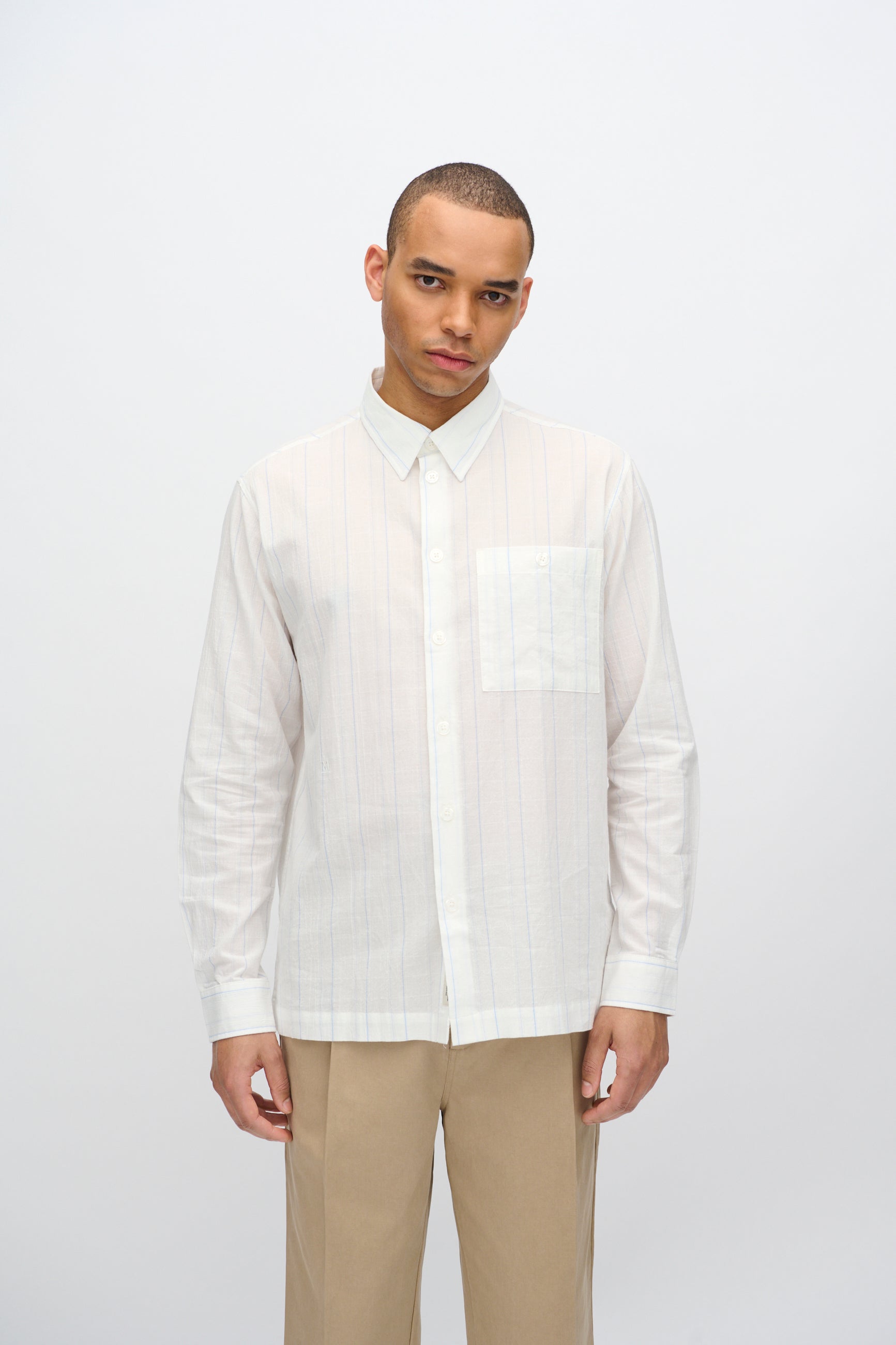 minimum male Francis langærmet skjorte 4235 Long Sleeved Shirt 0608 Coco Milk