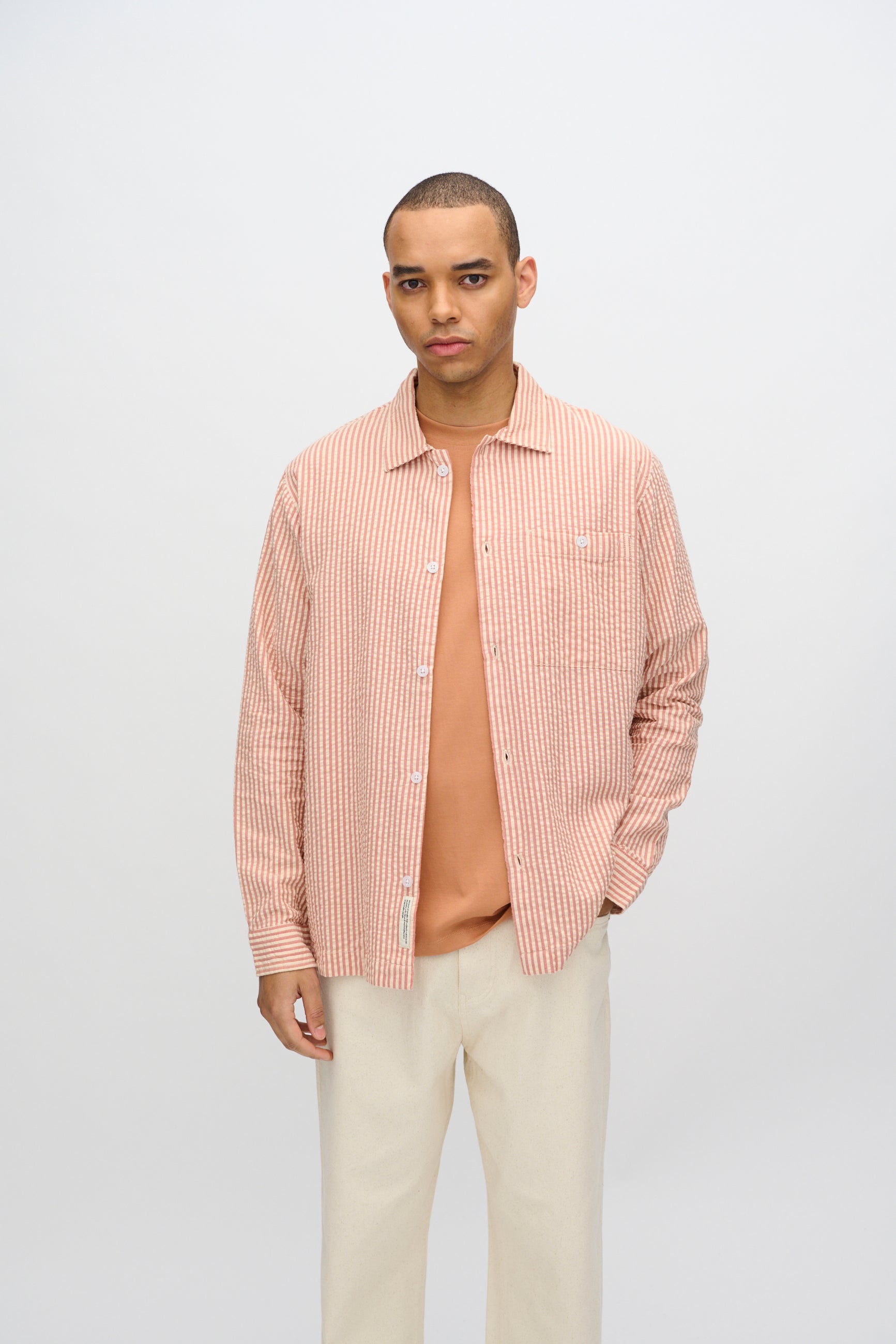 minimum male Francis langærmet skjorte 4240 Long Sleeved Shirt 1235 Sandstorm