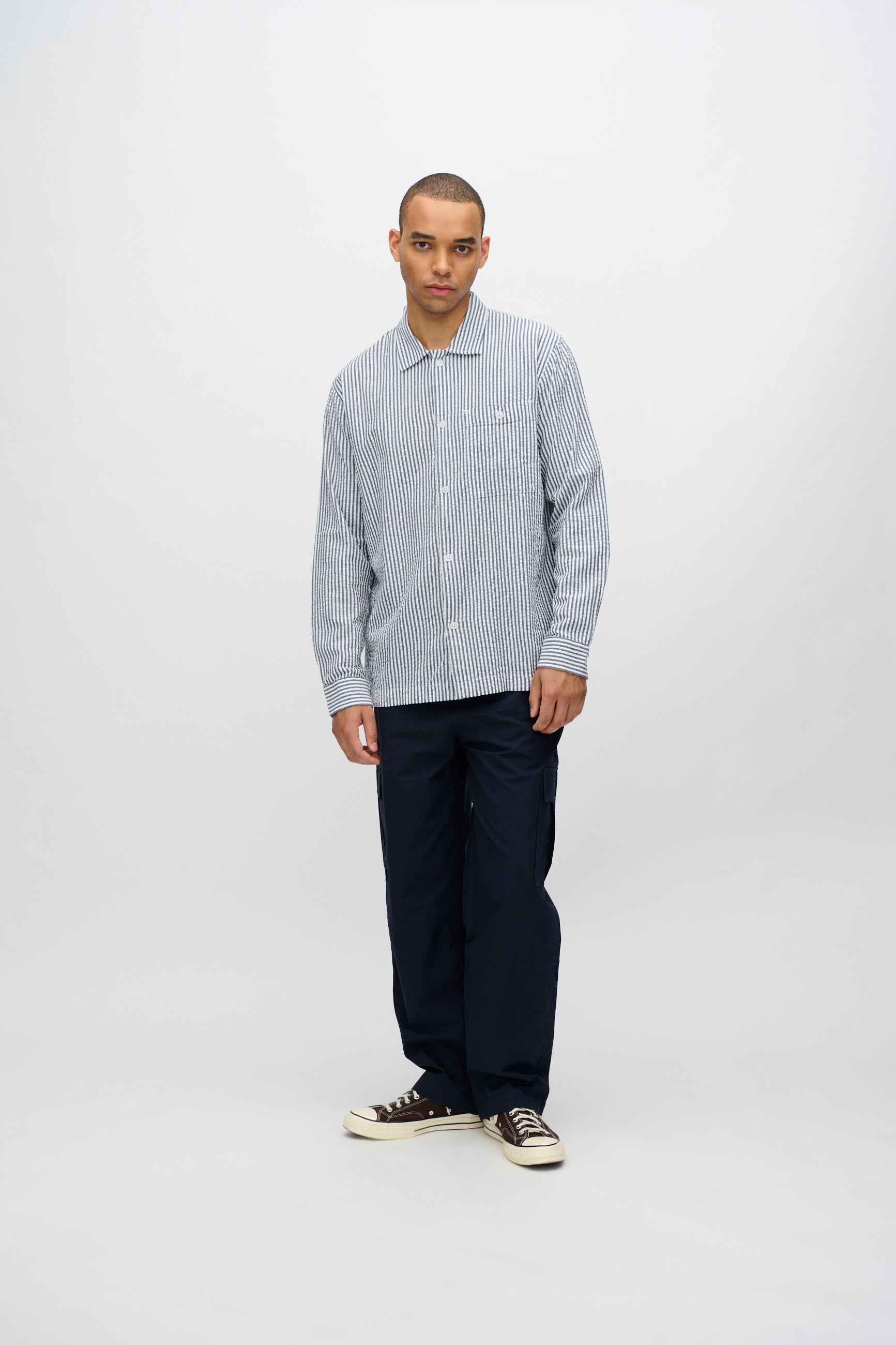 minimum male Francis langærmet skjorte 4240 Long Sleeved Shirt 3922 Sky Captain