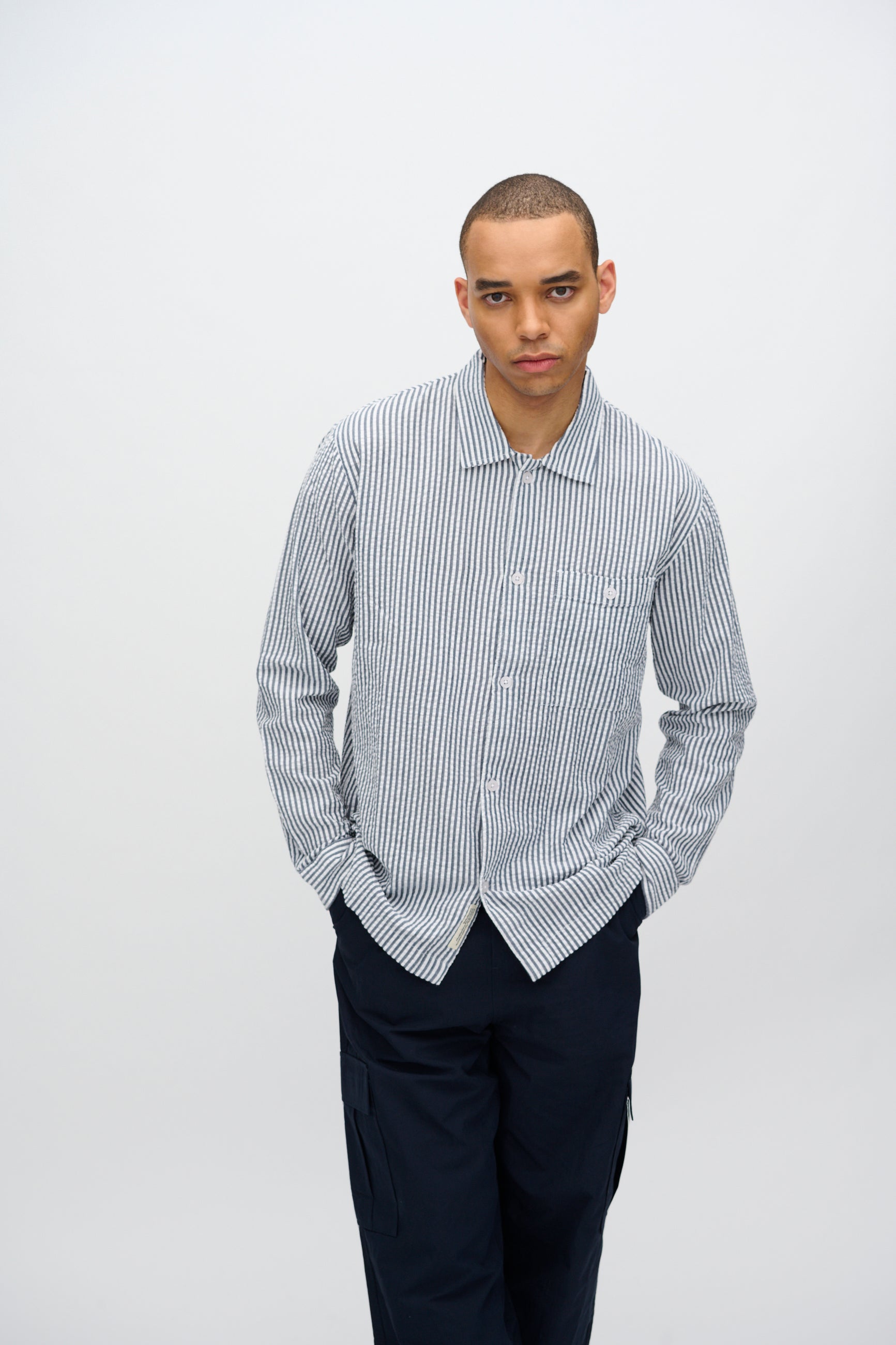 minimum male Francis langærmet skjorte 4240 Long Sleeved Shirt 3922 Sky Captain