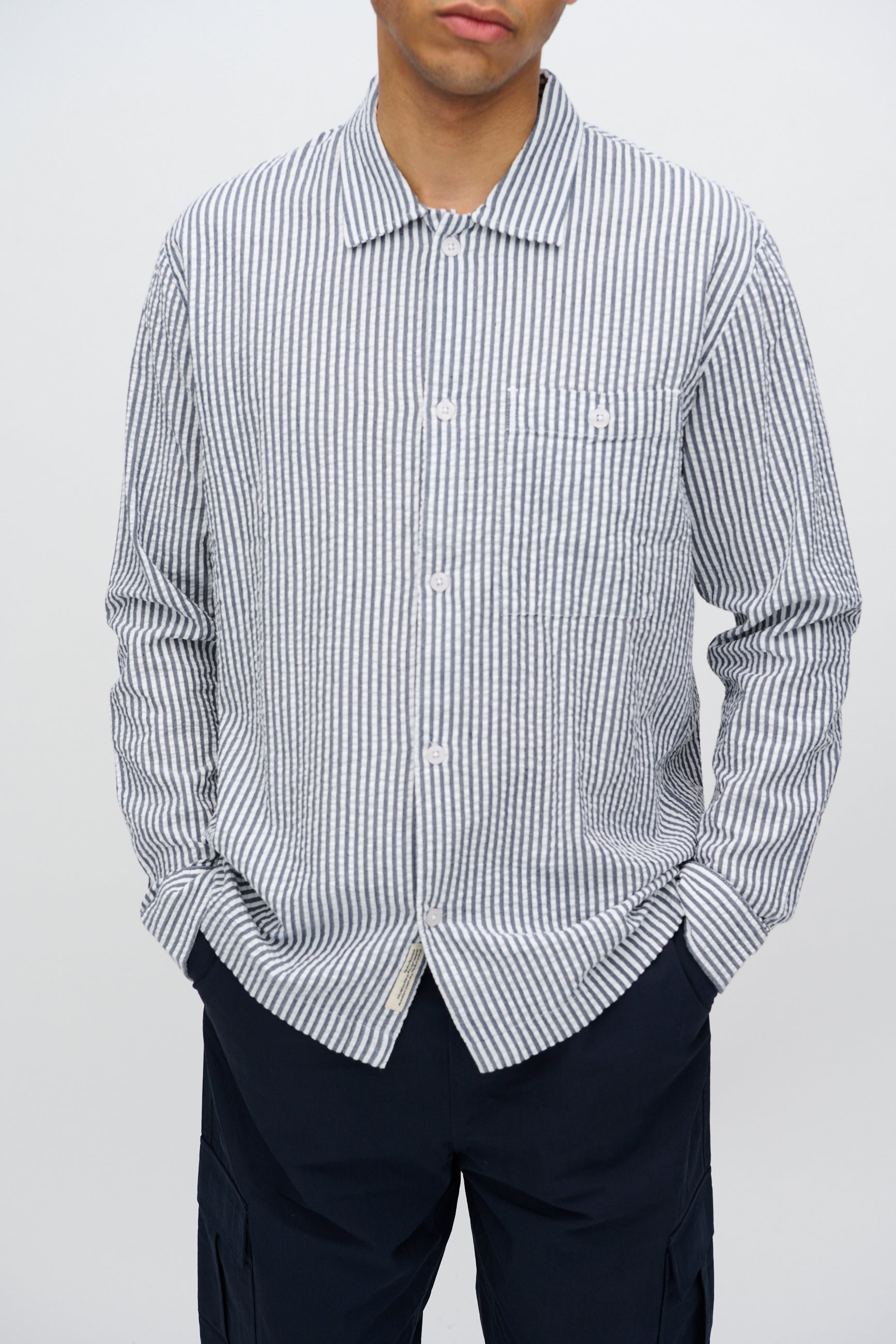 minimum male Francis langærmet skjorte 4240 Long Sleeved Shirt 3922 Sky Captain