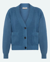 minimum female Gala cardigan G006 GOTS Cardigan 2340 Blue Ashes