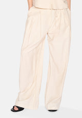 minimum female Gunli stylede bukser med bindebånd 4191 Dressed Pants 1105 Brown Rice