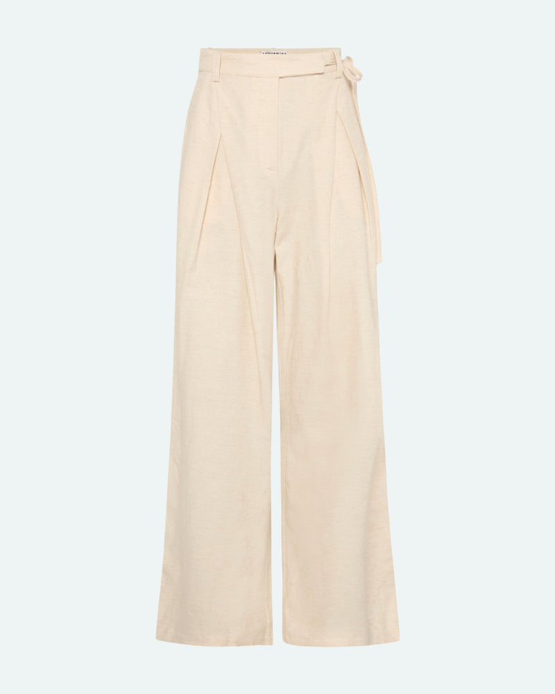 minimum female Gunli stylede bukser med bindebånd 4191 Dressed Pants 1105 Brown Rice