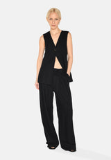 minimum female Gunli stylede bukser med bindebånd 4191 Dressed Pants 999 Black