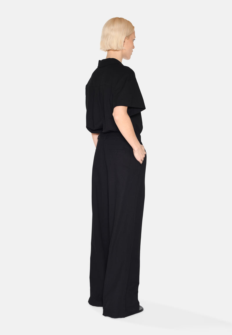 minimum female Gunli stylede bukser med bindebånd 4191 Dressed Pants 999 Black