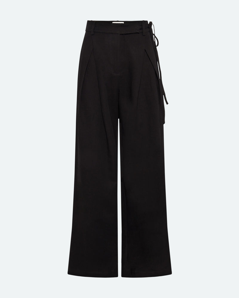 minimum female Gunli stylede bukser med bindebånd 4191 Dressed Pants 999 Black